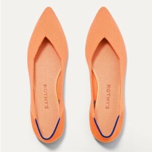 New w/o Box Rothy’s The Point Flats in Tangerine; Size 8